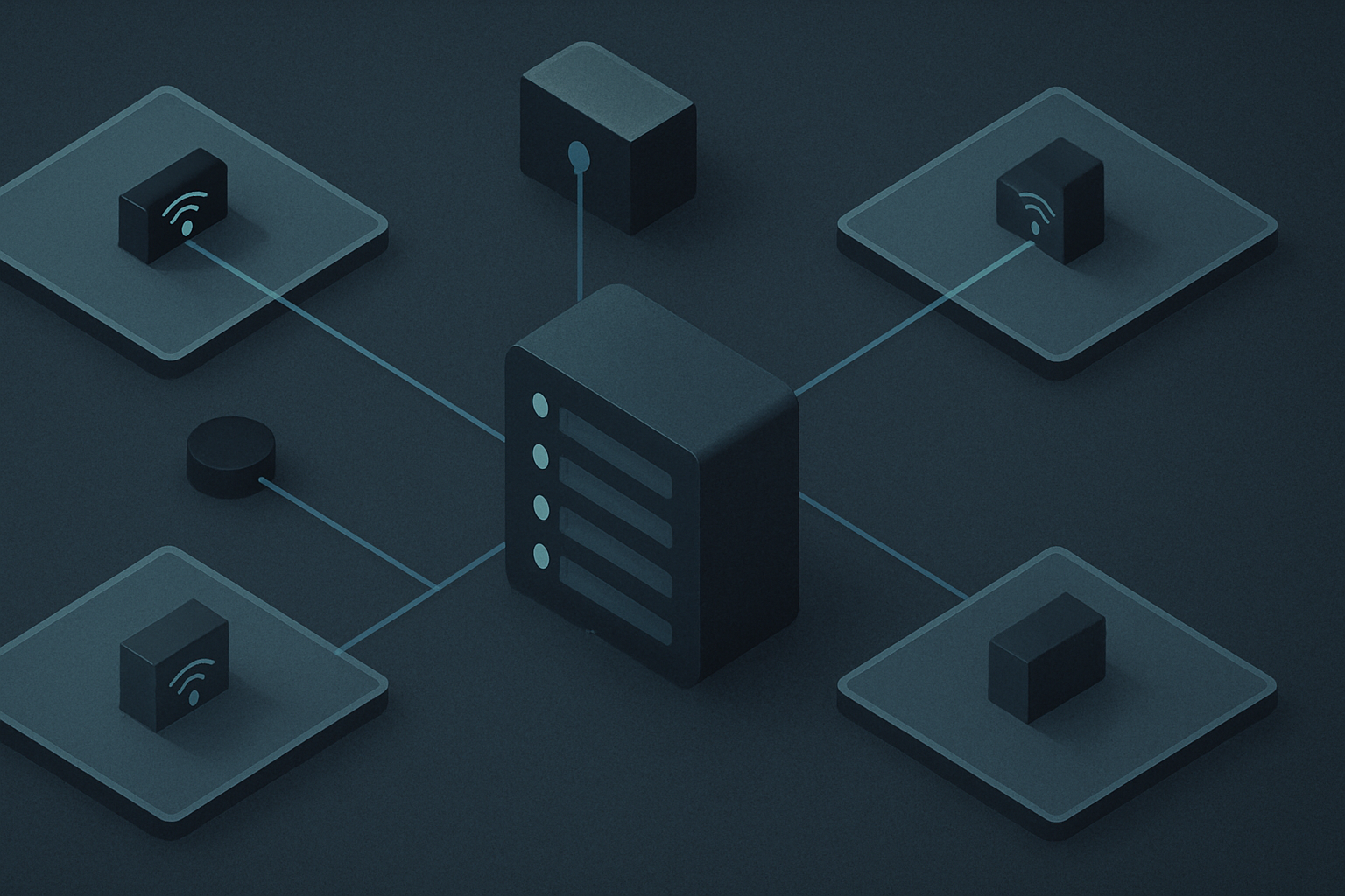 Schematic of a segmented DoD enclave with distributed scan engines reporting into a single central console, vulnerability findings flowing out to a compliance record.